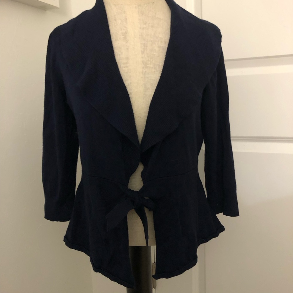 White House Black Market Dark Blue Cardigan